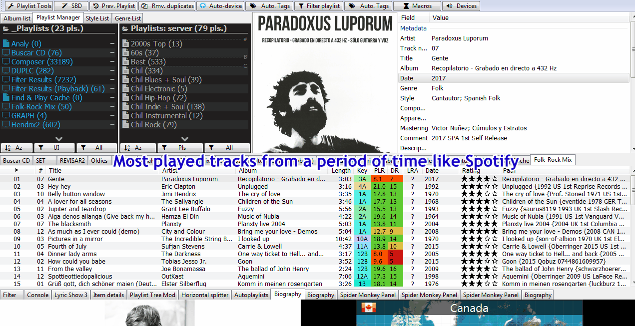 Playlist Tools example 1